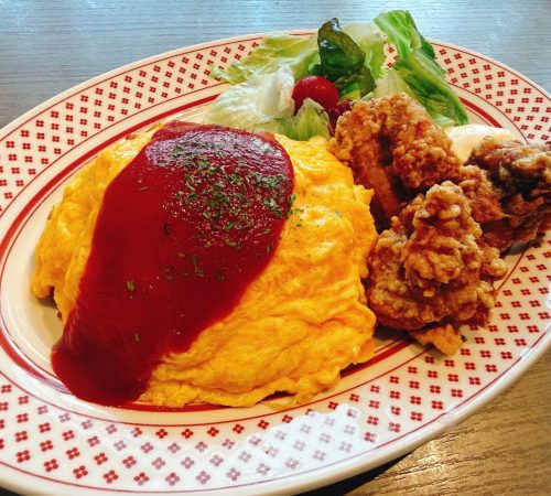 Wケチャップオムライス＆唐揚げ３ケ